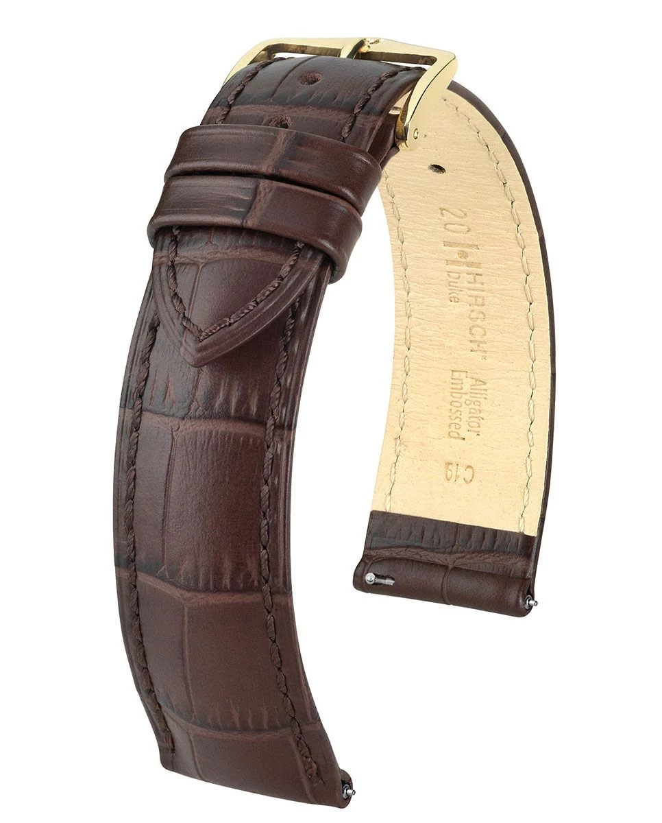Hirsch barna borjú bőr óraszíj  12mm - Duke M - 01028110-1-12