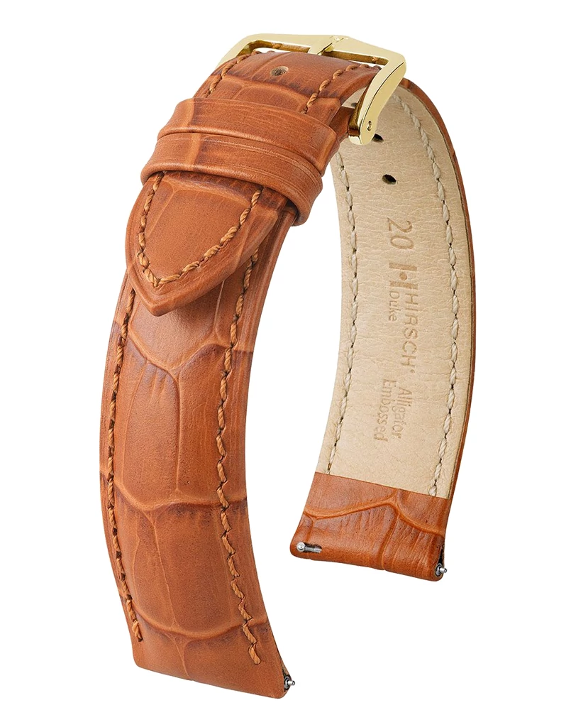 Hirsch mézbarna borjú bőr óraszíj  14mm - Duke M - 01028175-1-14