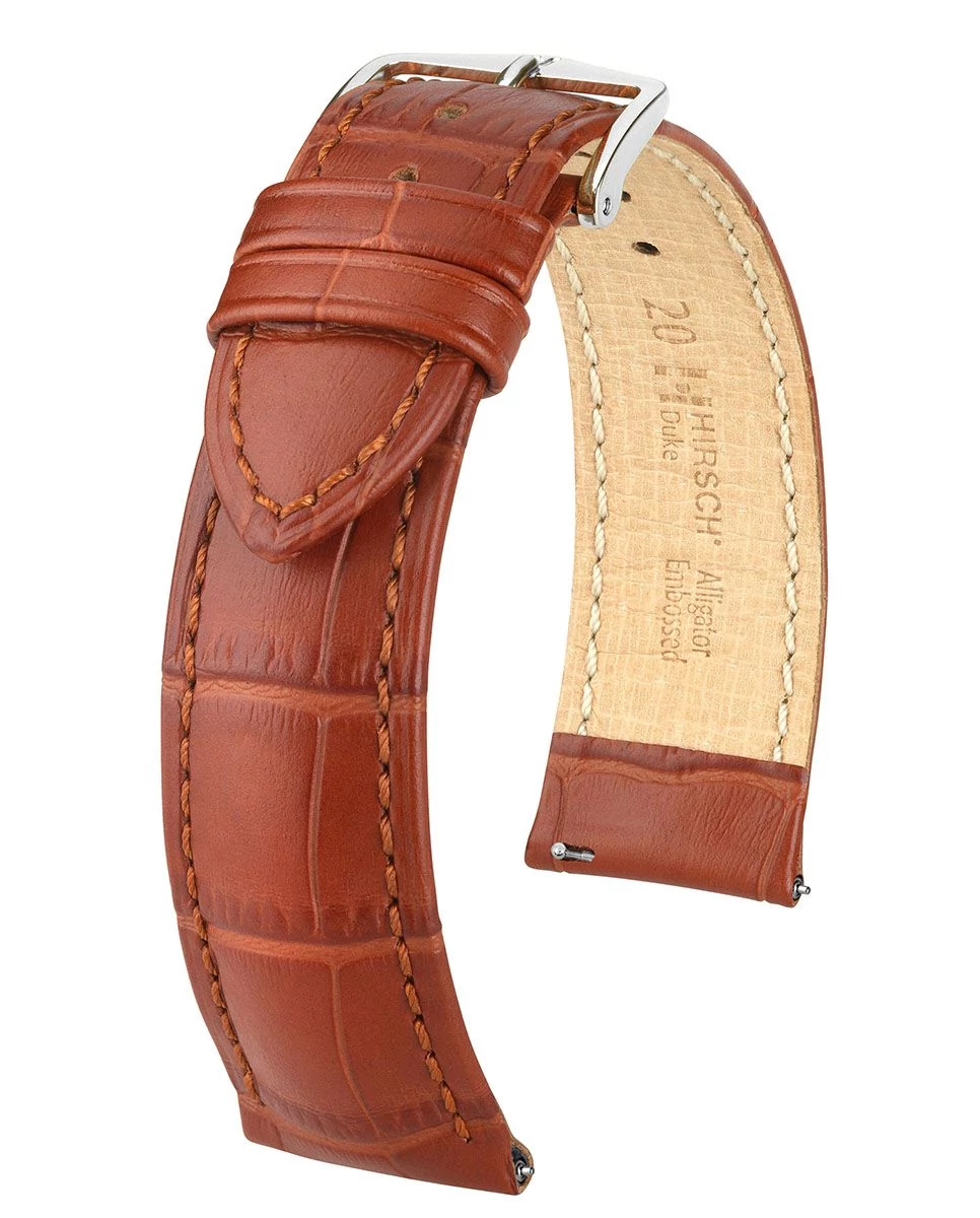 Hirsch aranybarna borjú bőr óraszíj  18mm - Duke XL - 01028270-2-18