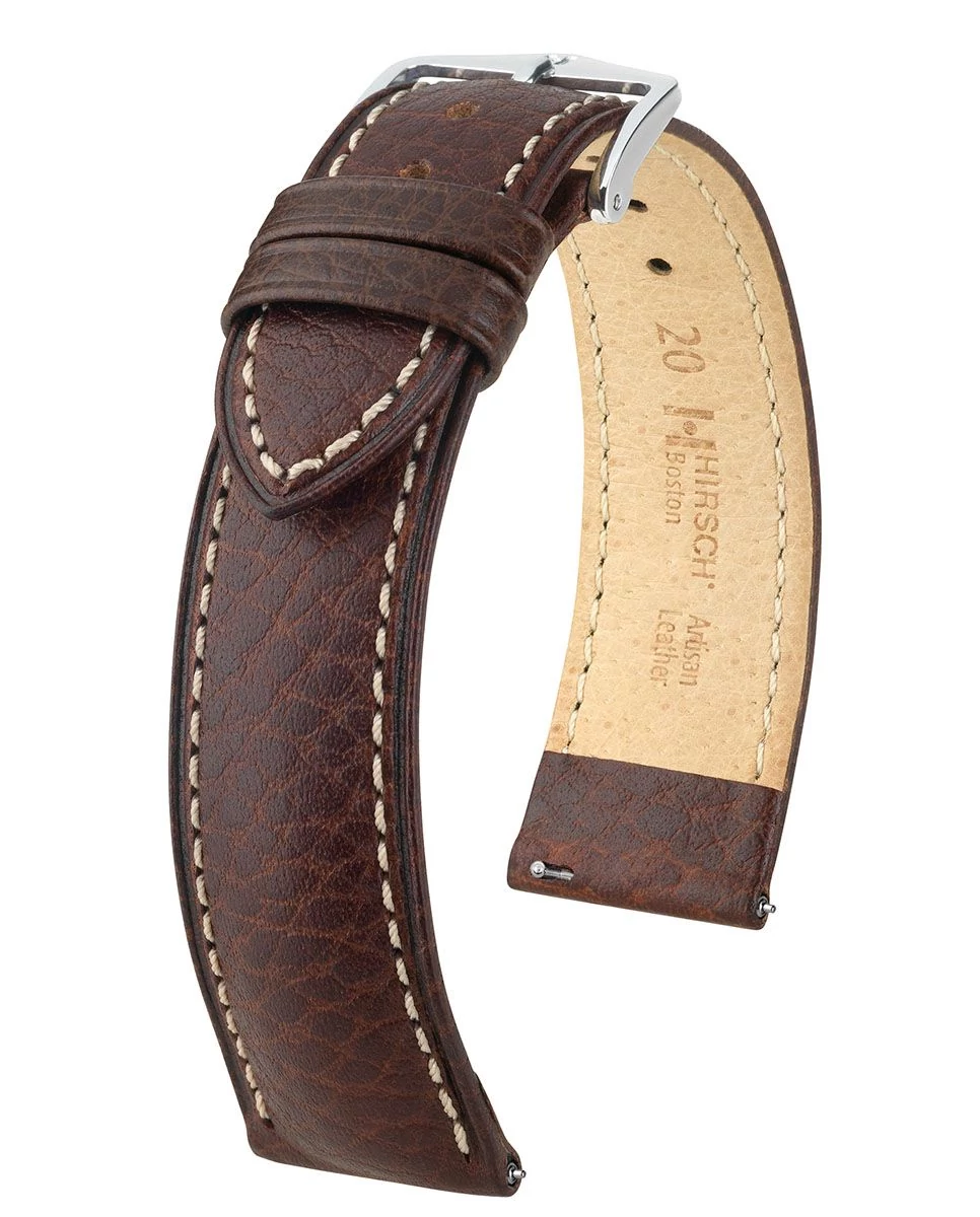 Hirsch barna borjú bőr óraszíj  18mm - Boston M NQR - 01302110NQ-2-18