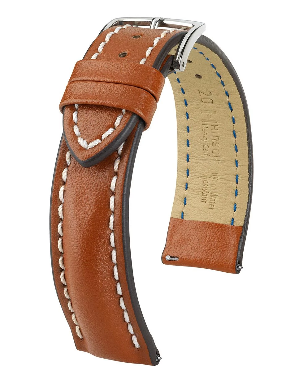 Hirsch aranybarna borjú bőr óraszíj  18mm - Heavy Calf L - 01475070-2-18