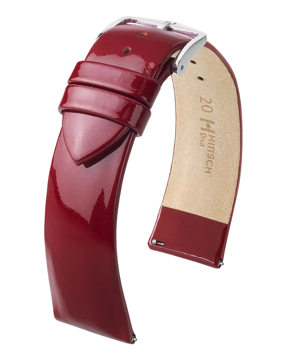 Hirsch bordó borjú bőr óraszíj  14mm - Diva M - 01536160-2-14