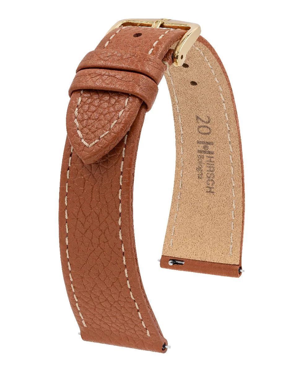 Hirsch aranybarna borjú bőr óraszíj  18mm - Bologna M - 01802170-1-18