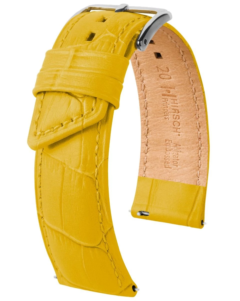 Hirsch sárga borjú bőr óraszíj  14mm - Princess M - 02628173-2-14
