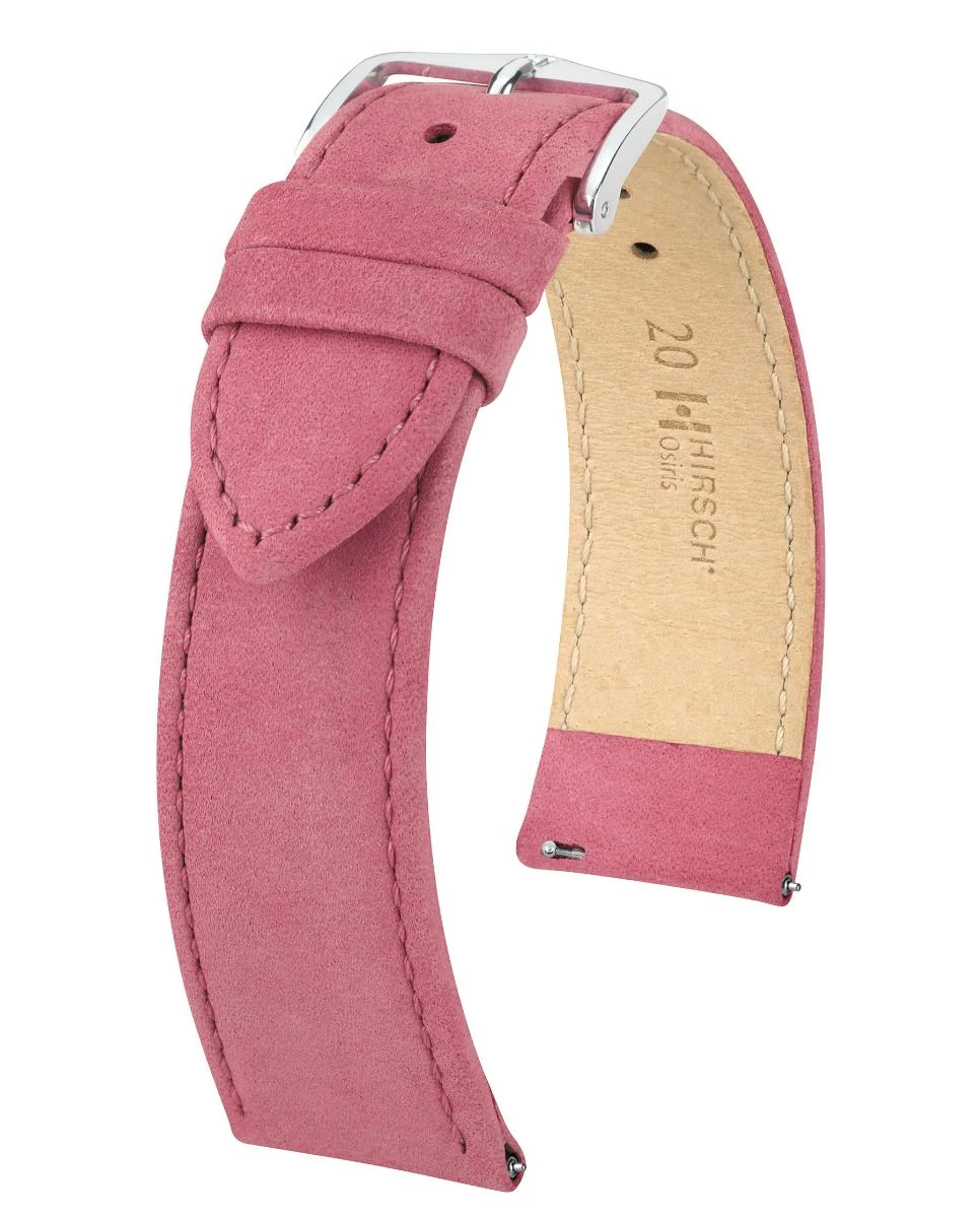 Hirsch rózsaszín borjú bőr óraszíj  22mm - Osiris Nubuk L - 03433060-2-22