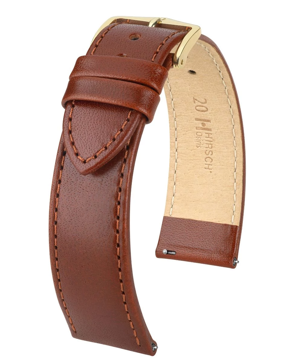 Hirsch barna borjú bőr óraszíj  18mm - Osiris L - 03475015-1-18