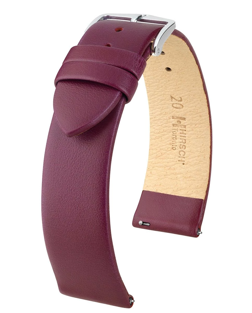 Hirsch lila borjú bőr óraszíj  18mm - Toronto M - 03702186-2-18