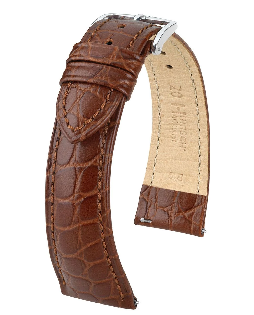 Hirsch barna borjú bőr óraszíj  18mm - Aristocrat L - 03828010-2-18