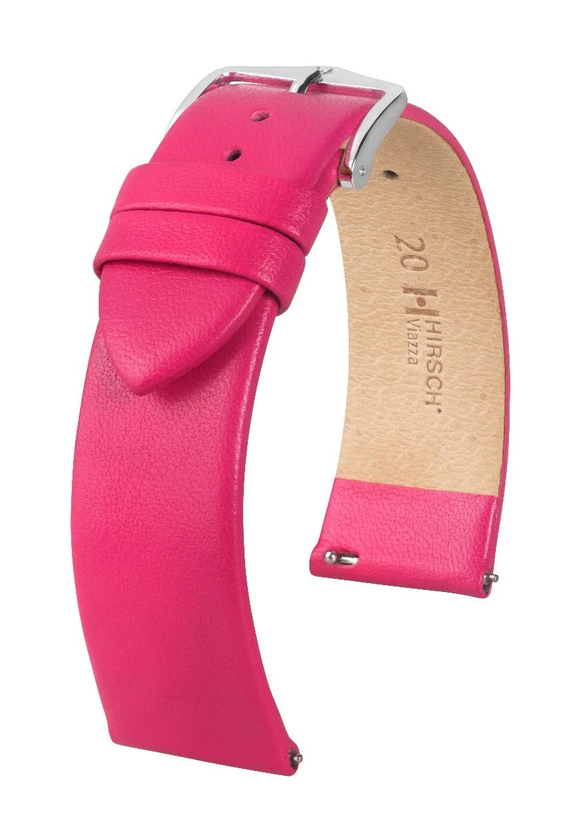 Hirsch rózsaszín borjú bőr óraszíj  16mm - Viazza M - 03920125-2-16