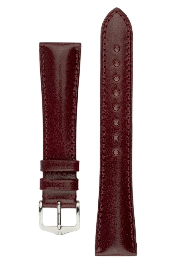 Hirsch bordó borjú bőr óraszíj  20mm - Siena L NQR - 04202060-2-20