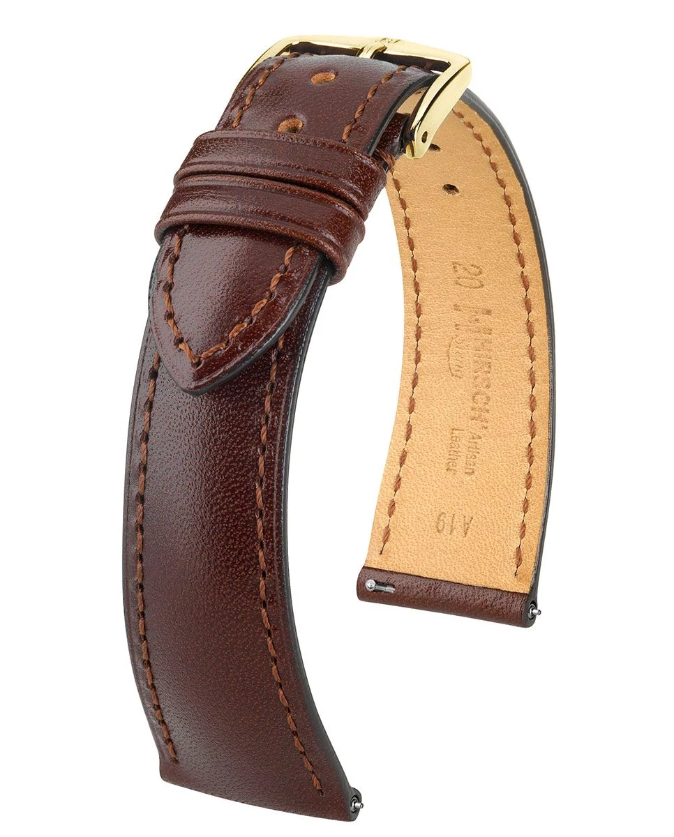 Hirsch barna borjú bőr óraszíj  16mm - Siena M - 04202110-1-16