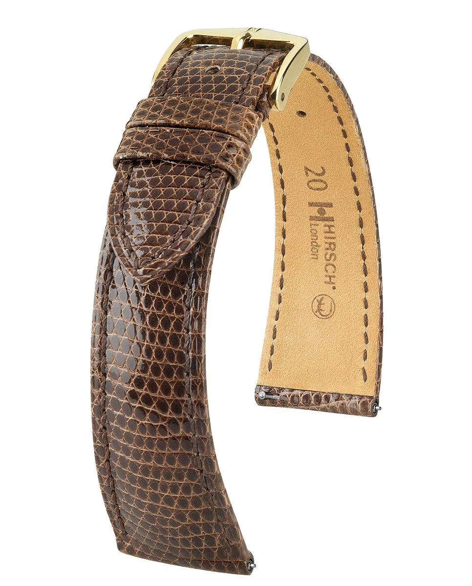 Hirsch barna gyík bőr óraszíj  14mm - London M - 04366110-1-14