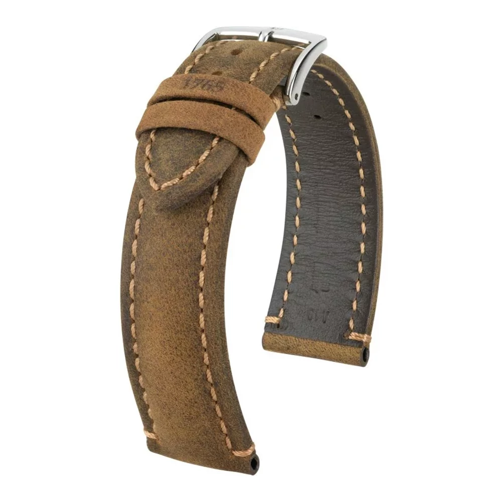 Hirsch aranybarna borjú bőr óraszíj  24mm - Heritage L NQR - 05033070-2-24