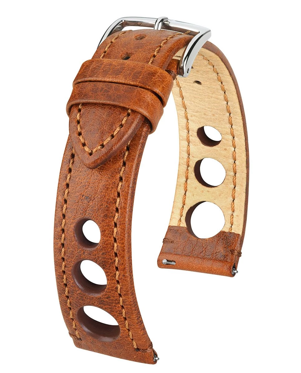 Hirsch aranybarna borjú bőr óraszíj  18mm - Rally L - 05102070-2-18