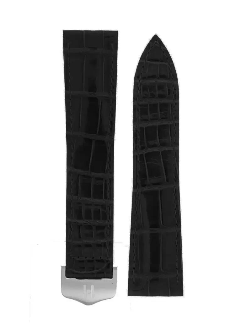Hirsch fekete kajmán bőr óraszíj  12mm - Savoir - 07308450-2-1210