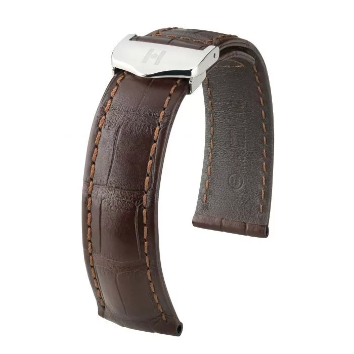 Hirsch barna aligátor bőr óraszíj  19mm - Speed Plus - no buckle - 07507419-0-1918