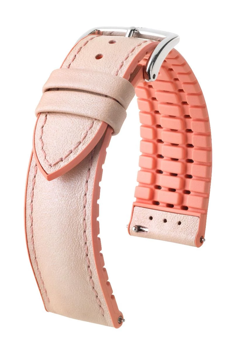 Hirsch bézs borjú bőr/ kaucsuk óraszíj  18mm - Lindsey M - 0922302122-2-18