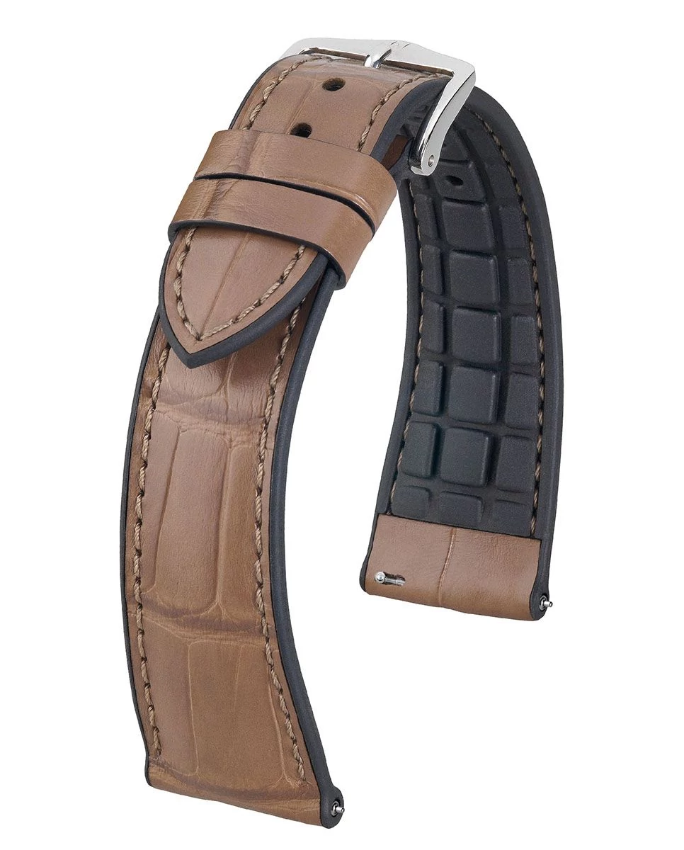 Hirsch barna aligátor bőr óraszíj  20mm - Ian L - 0935007095-2-20