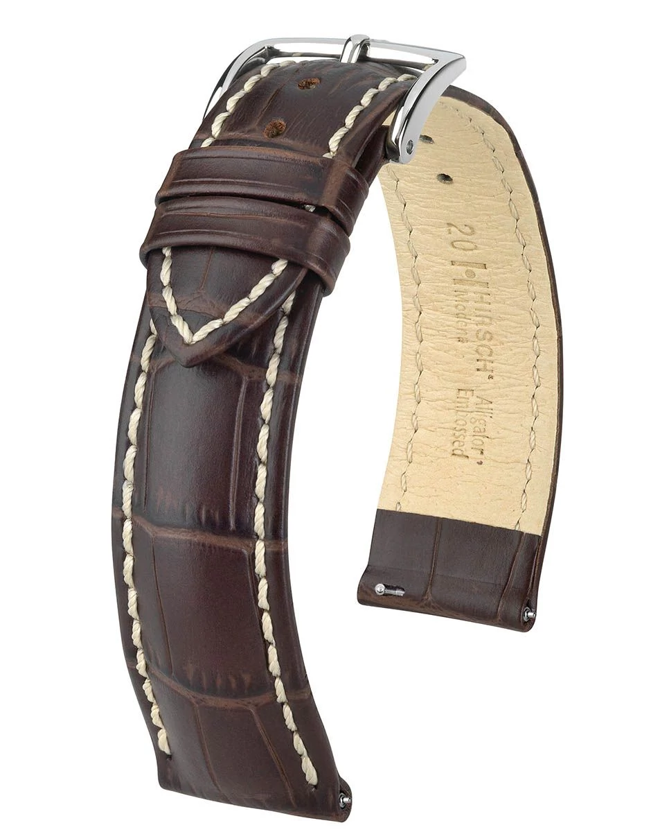 Hirsch barna borjú bőr óraszíj  18mm - Modena L - 10302810-2-18