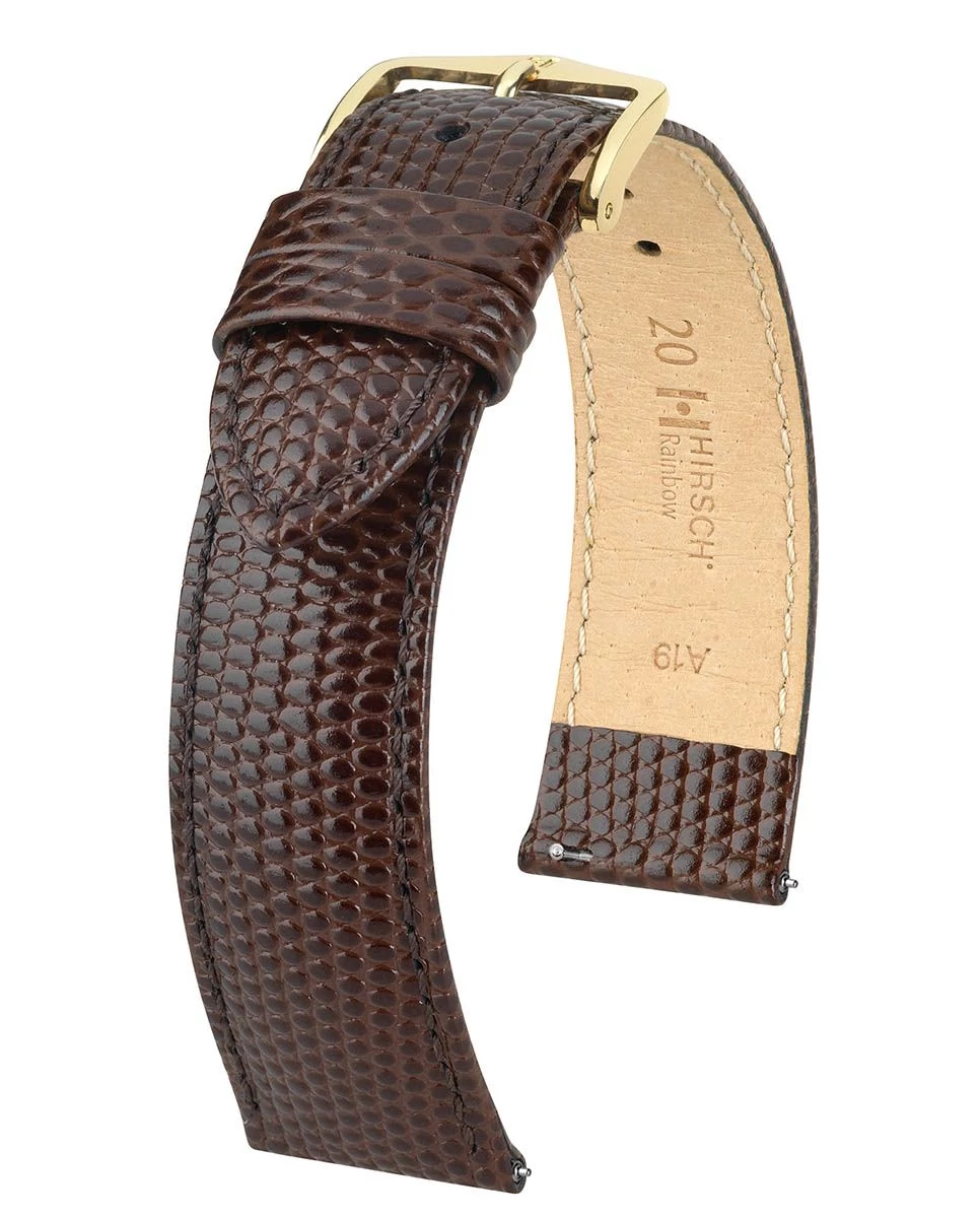 Hirsch barna borjú bőr óraszíj  8mm - Rainbow M NQR - 12302610-1-08