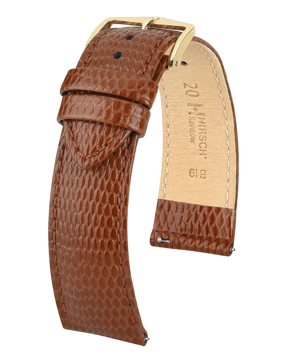 Hirsch aranybarna borjú bőr óraszíj  12mm - Rainbow M - 12302670-1-12
