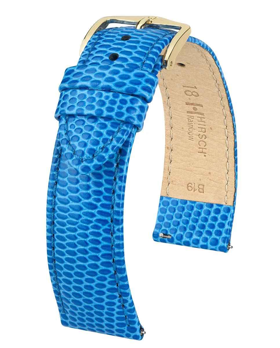 Hirsch királykék borjú bőr óraszíj  14mm - Rainbow M - 12302685-1-14