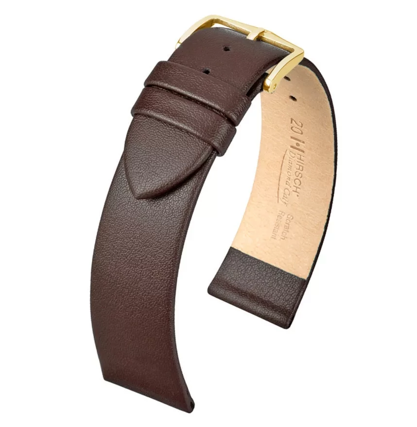Hirsch barna borjú bőr óraszíj  6mm - Diamond Calf M NQR - 14100210OE-1-06