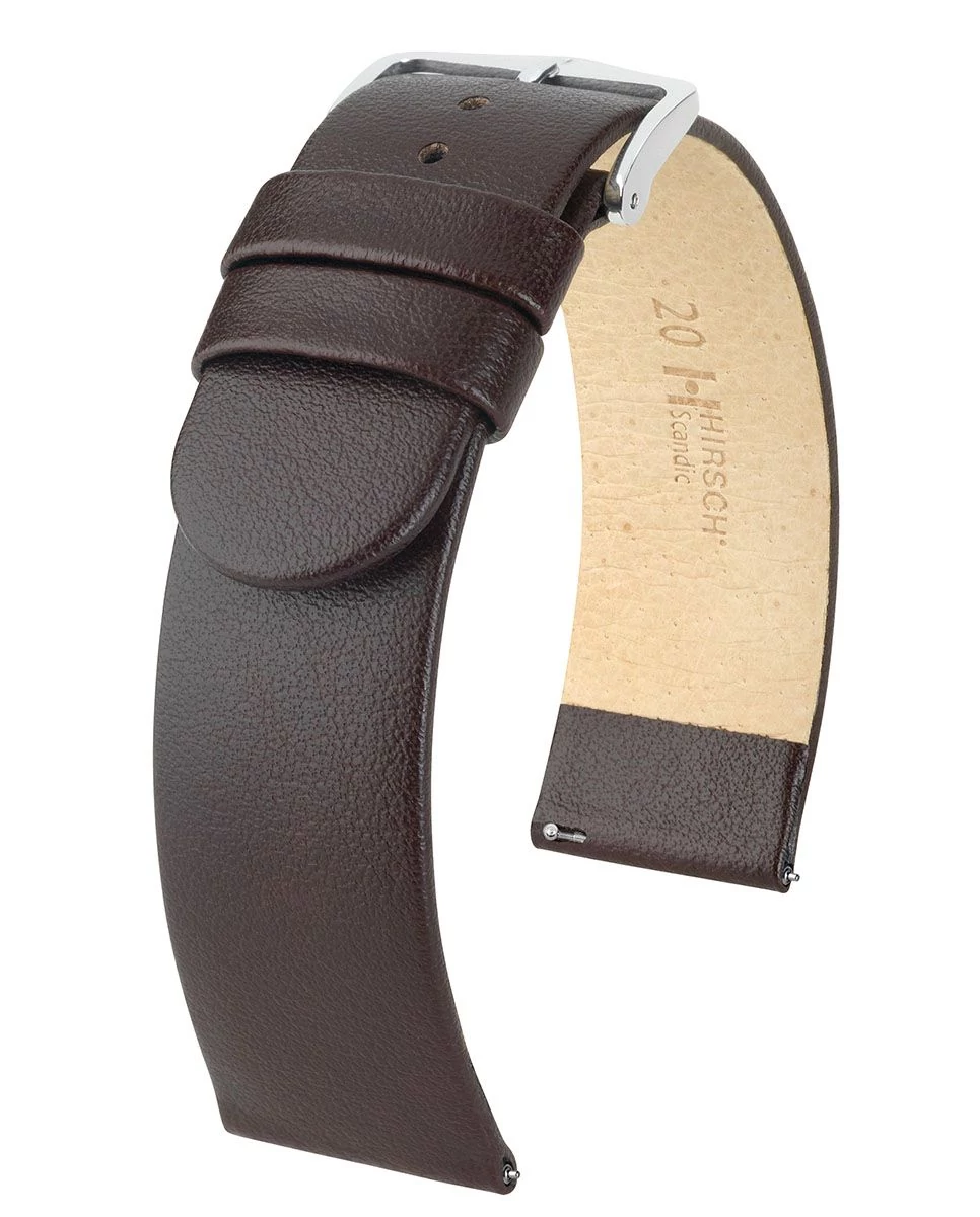 Hirsch barna borjú bőr óraszíj  18mm - Scandic L - 17872010-2-18