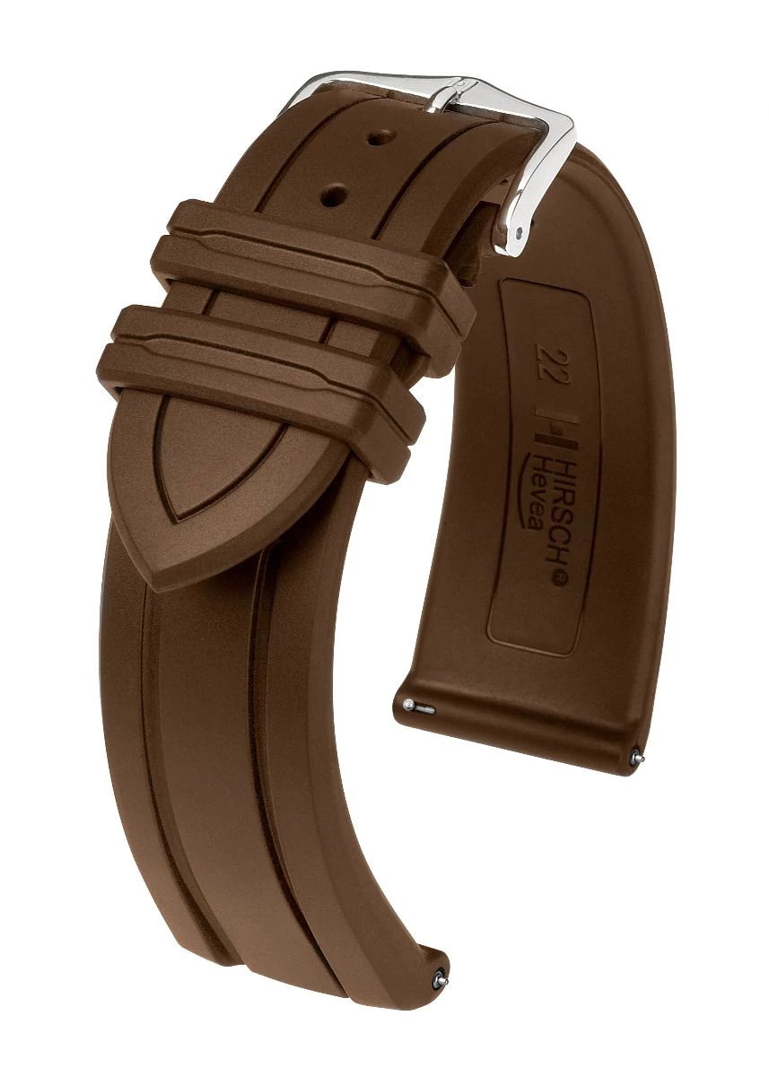 Hirsch sötétbarna kaucsuk óraszíj  20mm - Hevea L - 40458815-2-20