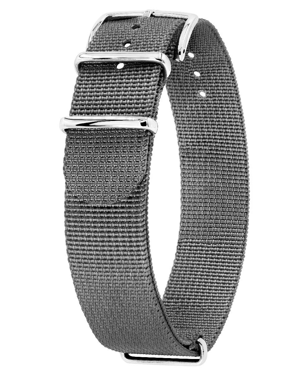 Hirsch szürke textil óraszíj  20mm - Rush Recycle - 40506030-2-20