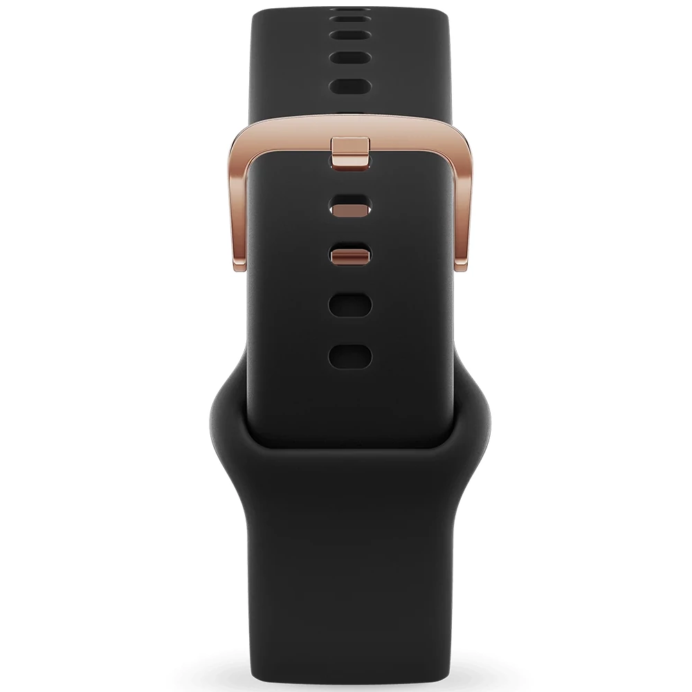 Ice-Watch fekete szilikon óraszíj rozé arany csattal - 022283 - Ice Smart 1.96 