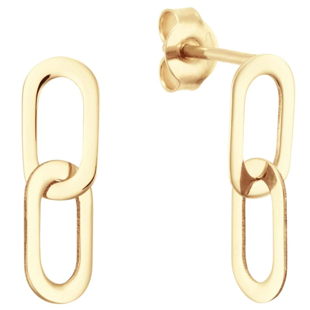 Jackie Gold lógó arany láncszemek fülbevaló - JKE24.462