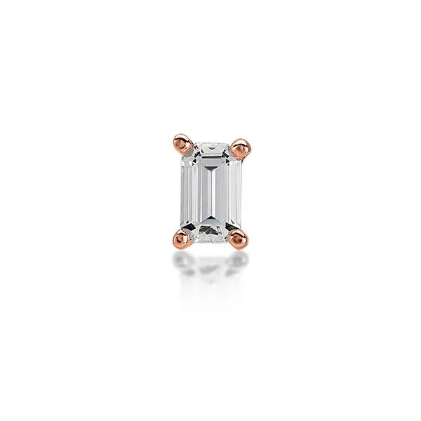 Kurshuni octogon fél pár fülbevaló - KR608-3S-RG