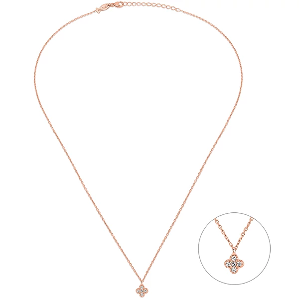 Kurshuni szerencsehozó lóhere nyaklánc - KR663-2-RG