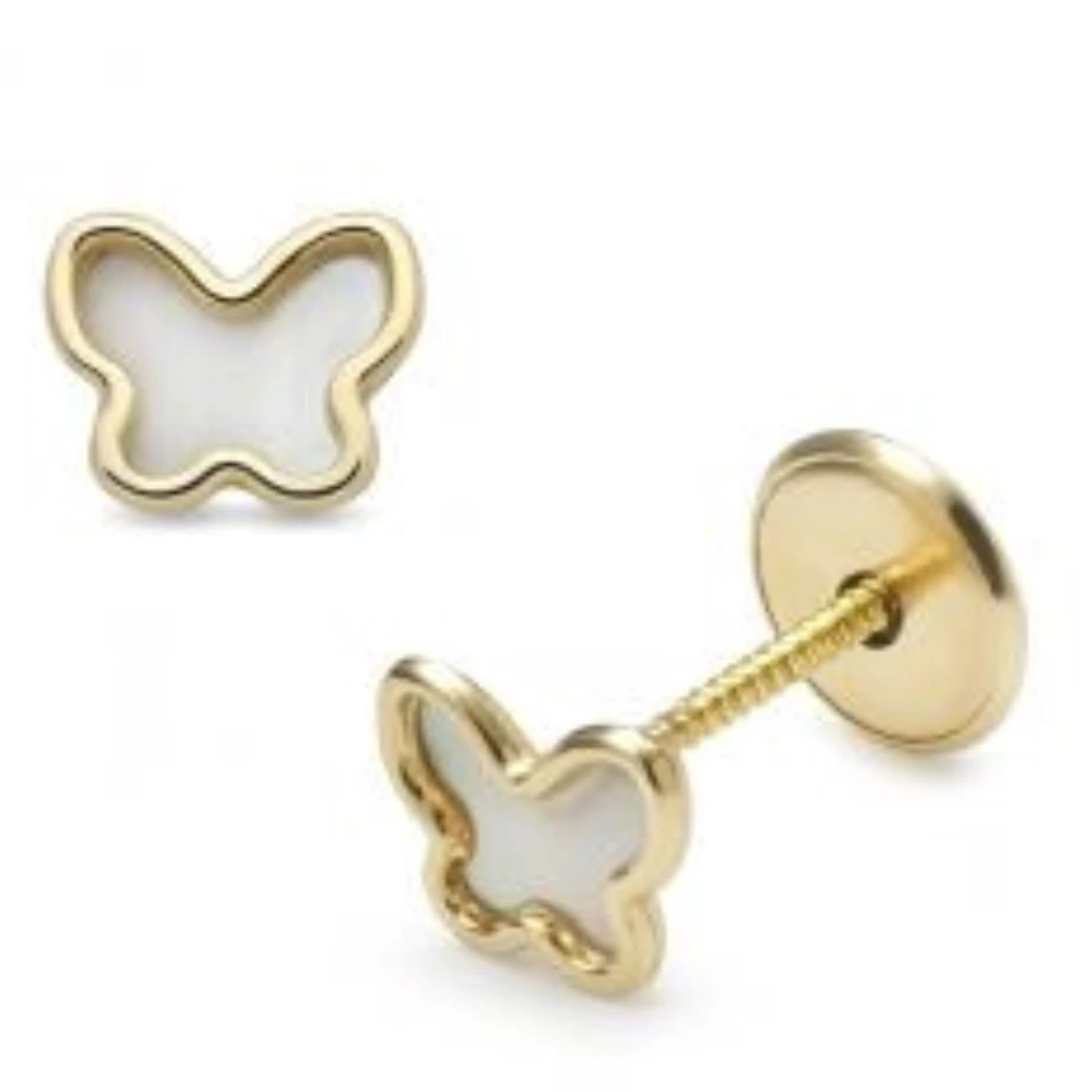 Lisa pillangó gyöngyház belsővel gyerek fülbevaló - JTAG-0277