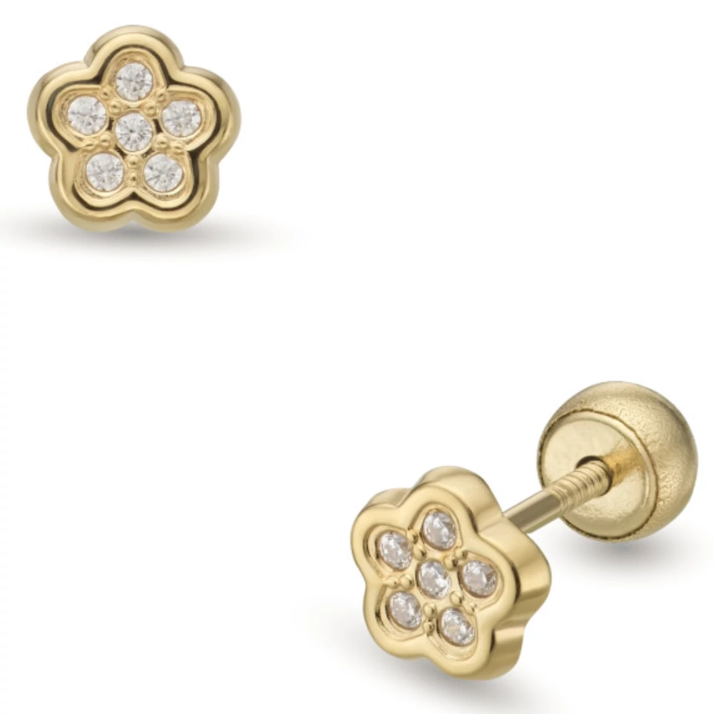 Lisa csillogó virág gyerek fülbevaló - TAG-0694-18