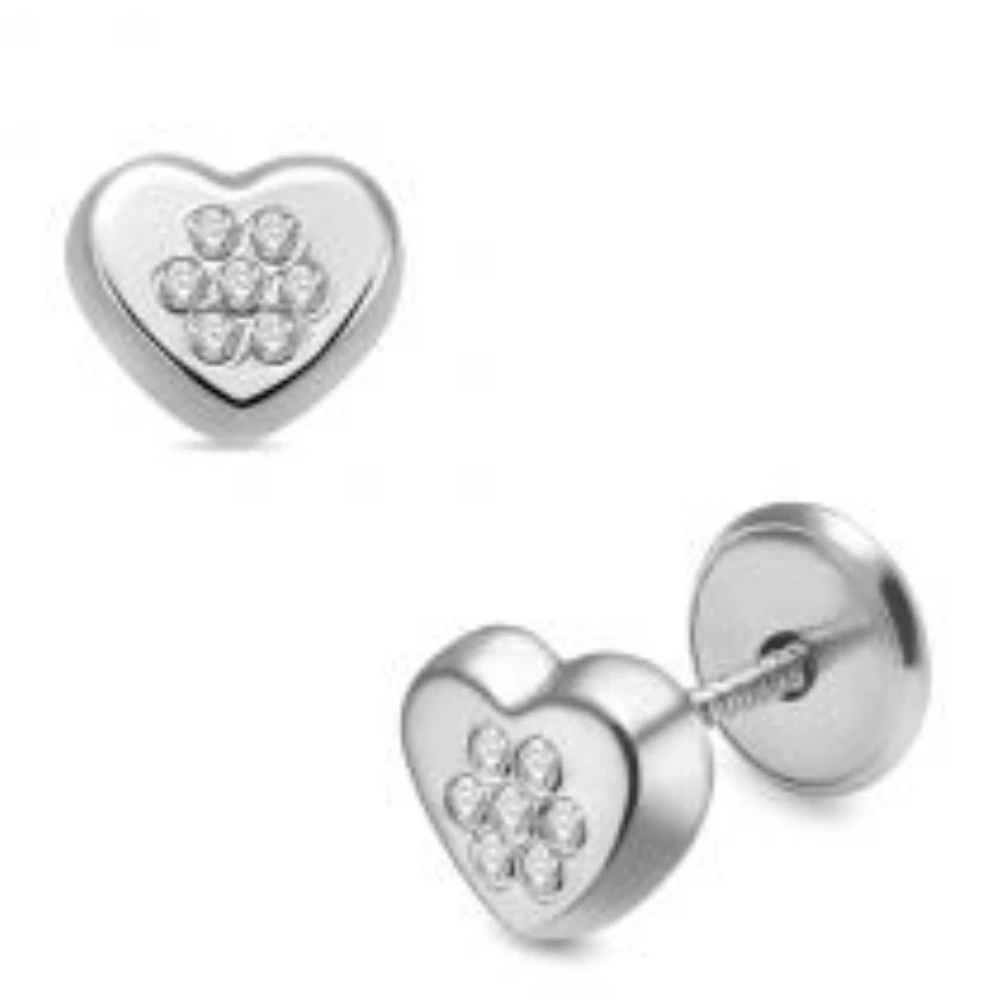 Lisa ragyogó szív gyerek fülbevaló - JTAG-0697