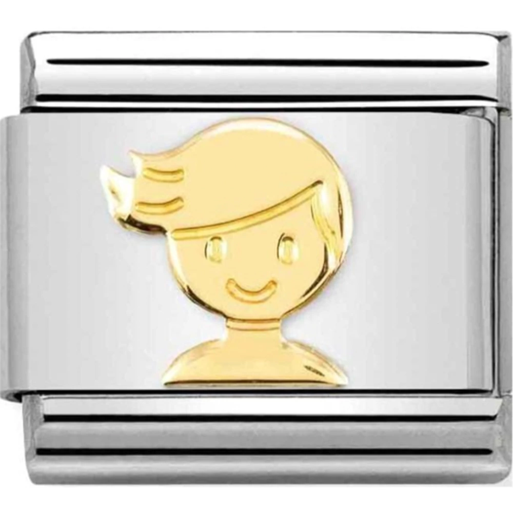 Nomination arany kisfiú charm - 030162/72