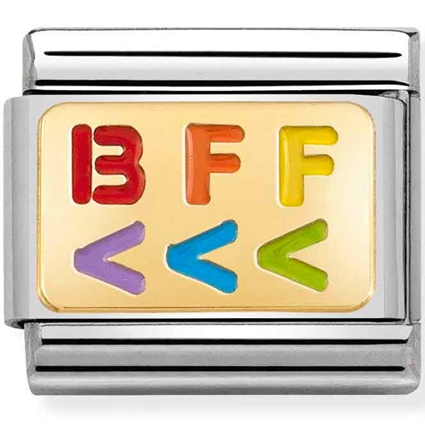 Nomination szivárványos BFF charm - 030263/16