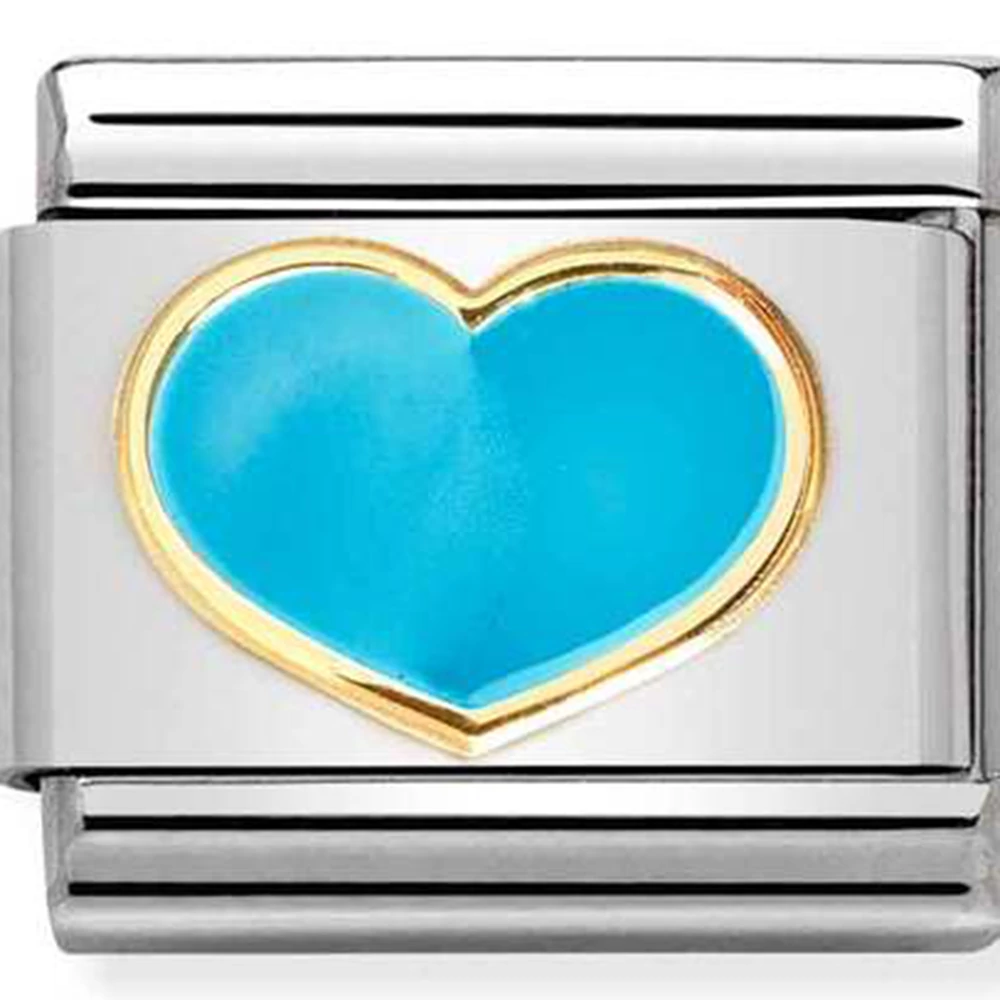 Nomination kék szív charm - 030283/25