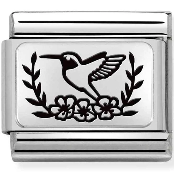 Nomination madár és virágok charm - 330111/19