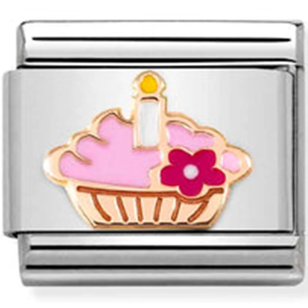 Nomination piros muffin gyertyával charm - 430202/08