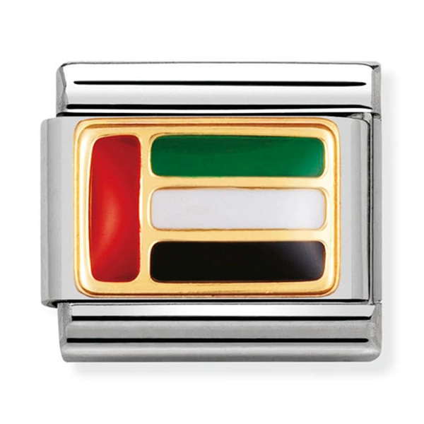 Nomination arany arab zászló charm - 030236/15