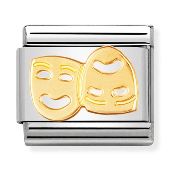 Nomination arany színházi maszk charm - 030110/01