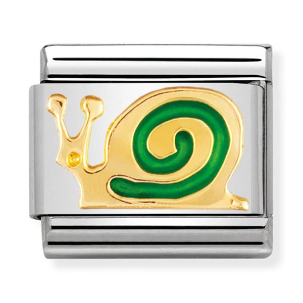 Nomination zöld csiga charm - 030212/09