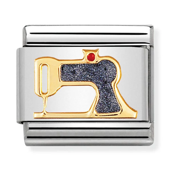 Nomination arany varrógép charm - 030208/43