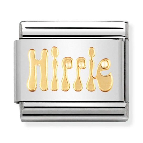 Nomination arany 'Hippie' charm - 030148/02