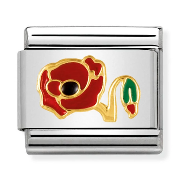 Nomination piros pipacs charm - 030278/11