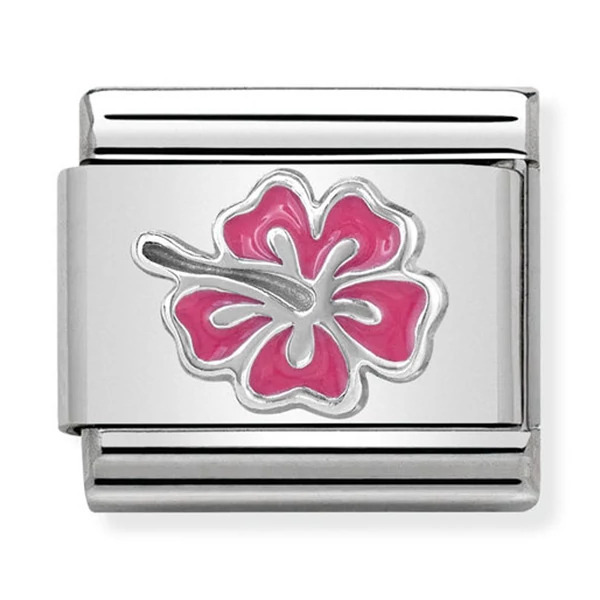 Nomination rózsaszín hibiszkusz charm - 330202/24