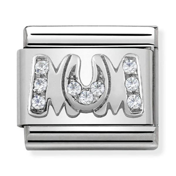 Nomination ezüst 'Mum' charm - 330316/08